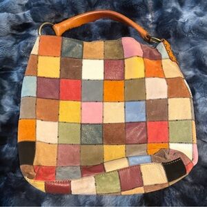 Lucky Brand Patchwork Leather Hobo Bag